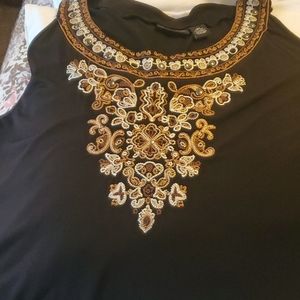 Black Cami with Neck Detailing